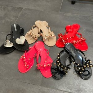 Lot of 5 flip flops & Ipanema sandal
